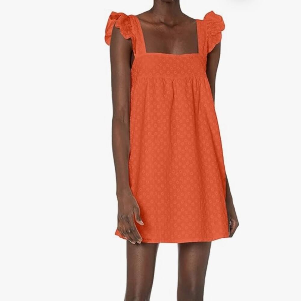 BB Dakota By Steve Madden On The Square Mini Dress Orange Nectar Women’s Sz M